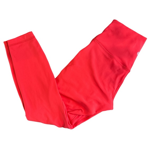 Lulu Lemon Leggings High Waisted size 8, Bright Orange - Picture 6 of 7
